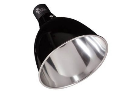 Support double pour lampes chauffantes - Dôme noir pour terrarium