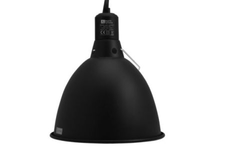 Support double pour lampes chauffantes - Dôme noir pour terrarium