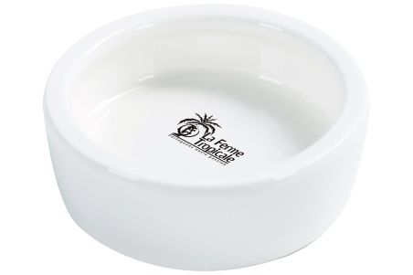 Mangeoire blanche ronde céramique 7 cm