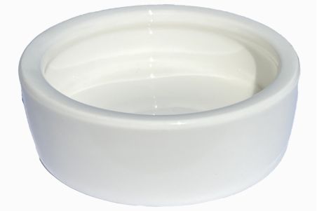 Mangeoire blanche ronde céramique 7 cm