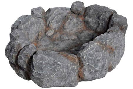 Drinking bowl grey stone moyen