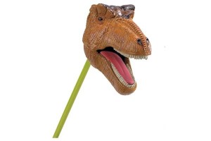 Tête articulée T-rex marron