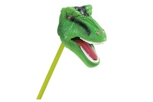 Tête articulée T-rex vert