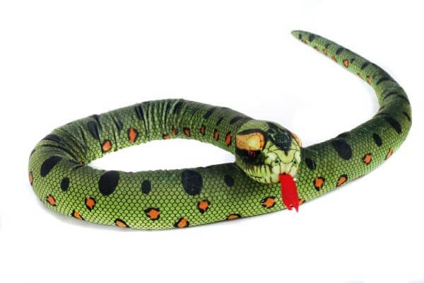 Peluche anaconda vert