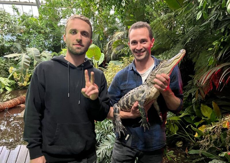 Karim Daoues avec un Youtubeur connu