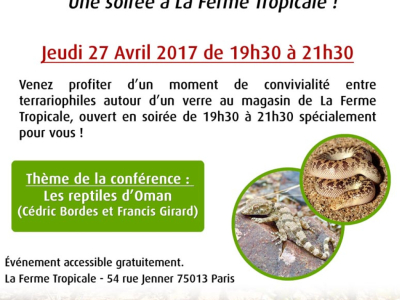 [Événement] Les jeudis de la terrario - Les reptiles d'Oman