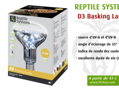 [Nouveauté] D3 Basking Lamp UV Reptile Systems