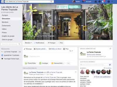 [Nouveau] Le groupe facebook La Ferme Tropicale